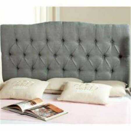 SAFAVIEH Axel Queen Size Upholstered Headboard- Grey - 54.1 x 5.3 x 61.8 in. MCR4682E-Q